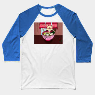 Ramen Kitty Baseball T-Shirt